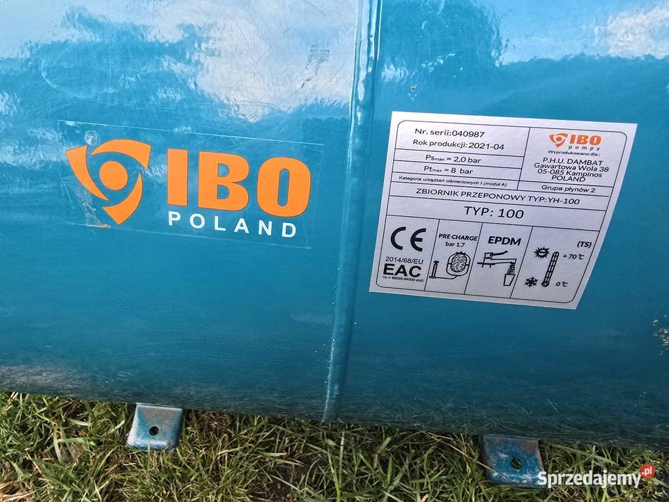 Zbiornik przeponowy IBO 100 l Zielonka