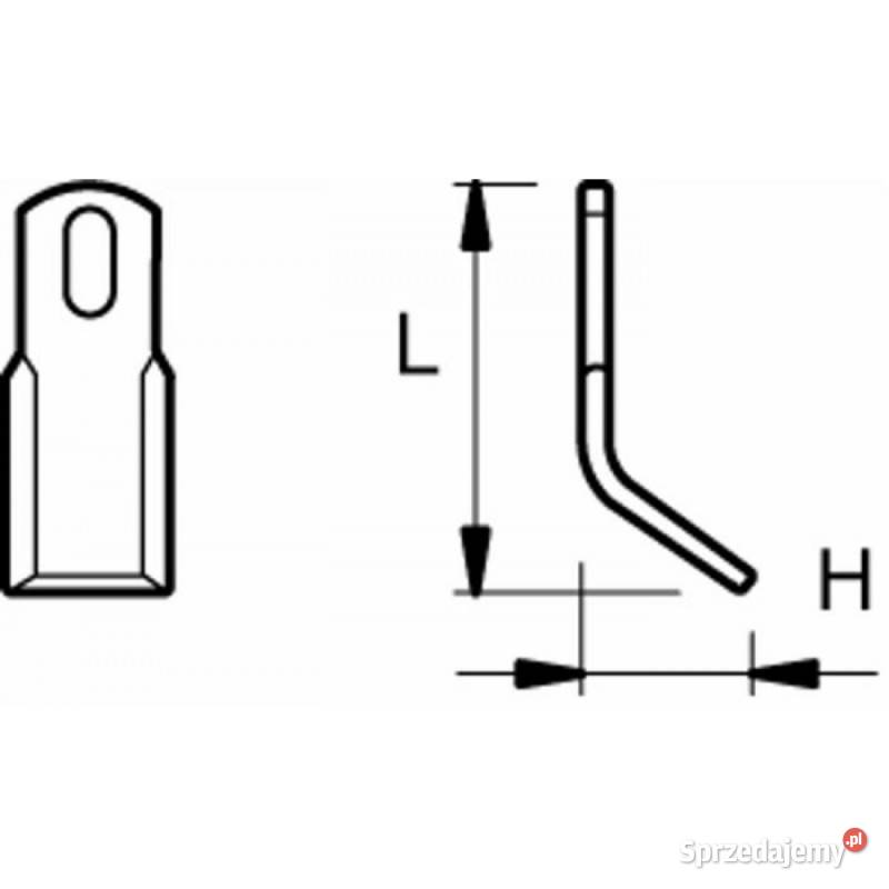 Nóż Y otwór fasolka 30x14 103x40x8 I63FEI47 małopolskie
