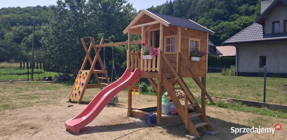 Domek drewniany plac zabaw dzieci Rzeszów