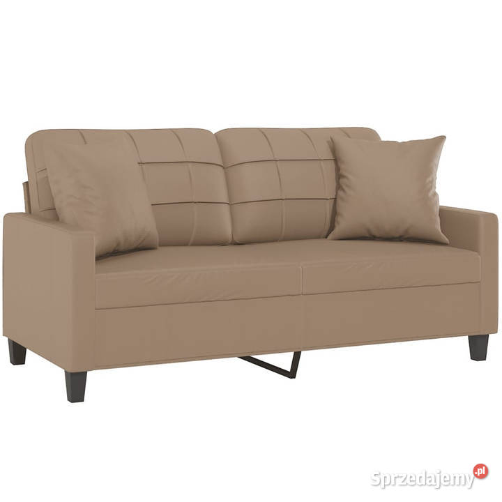 2osobowa sofa z poduszkami cappuccino 140