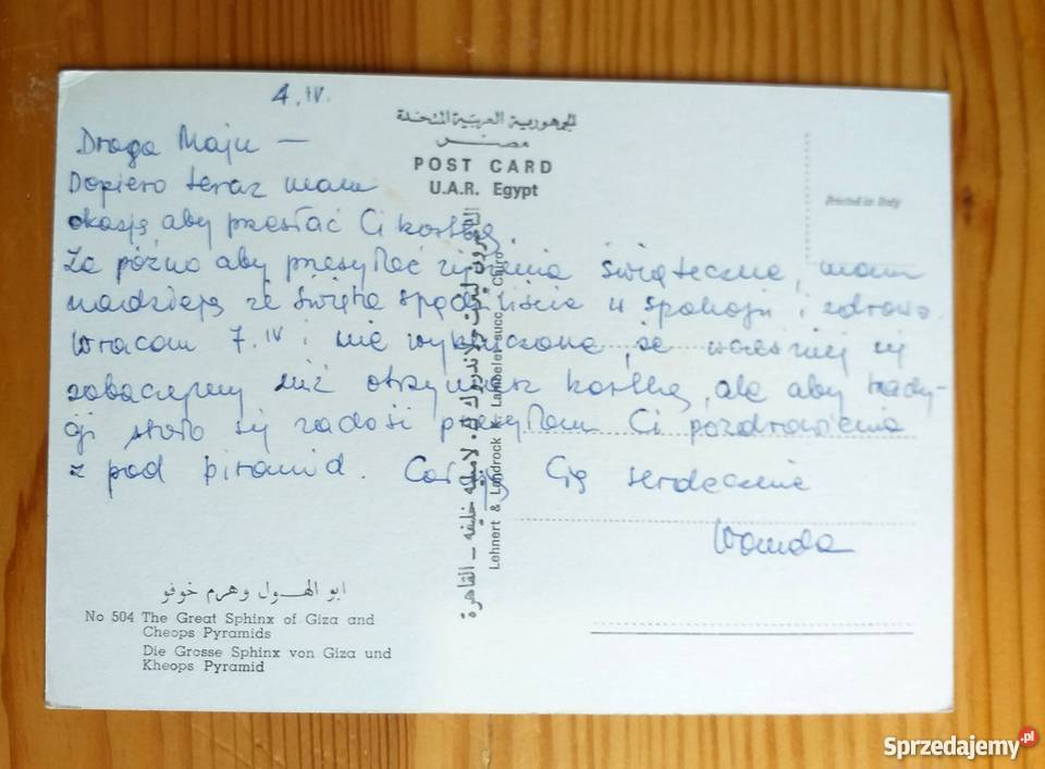 WIDOK NA WIELKIEGO SFINKSA I PIRAMIDĘ W Piszczac
