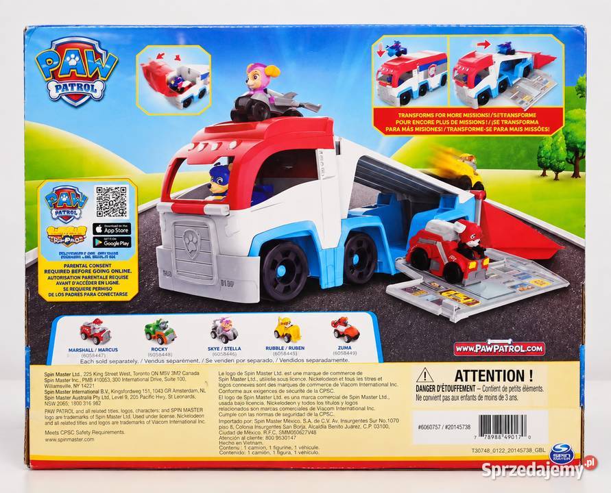 PAW Patrol Pup Squad Paw Patroller Chase Spin wielkopolskie Przeźmierowo