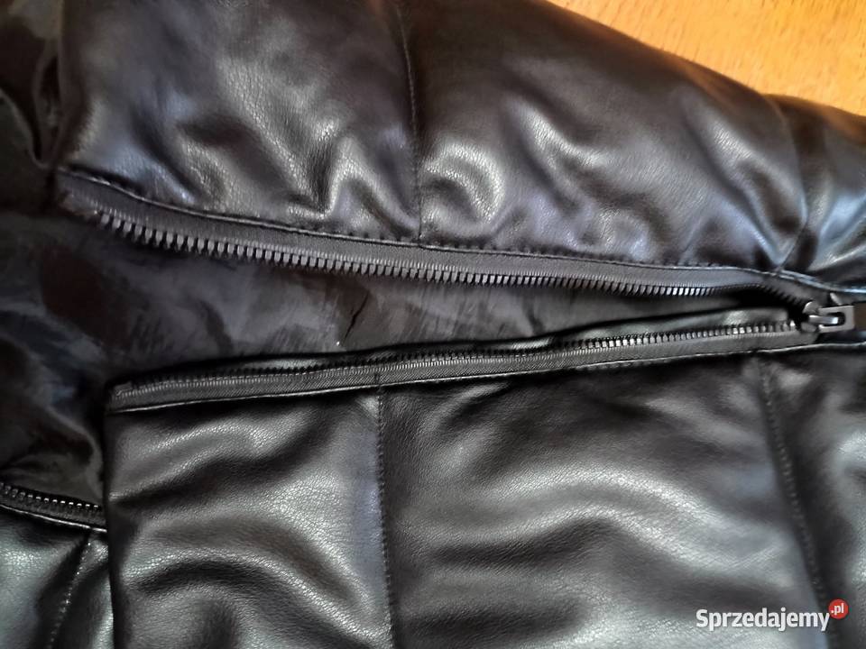 Płaszcz męski S Reserved eko skóra czarny design Tczew