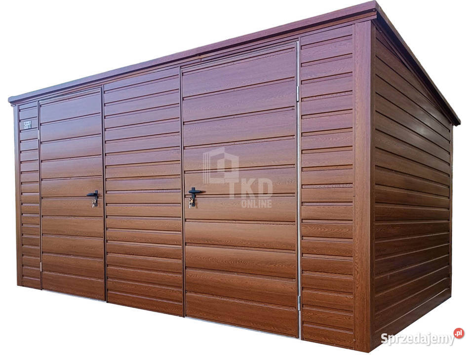 Schowek domek ogrodowy 4x25m 2x drzwi złoty dąb podkarpackie
