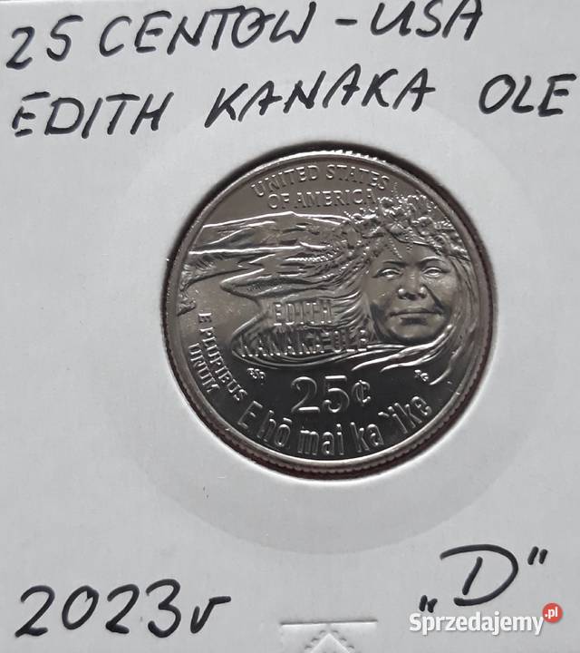 25 centów USAEdith Kanaka Ole2023 r men Konin