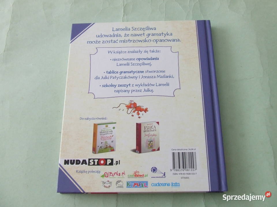 Księga gramatyki Lamelii Szczęśliwej Krzyżanek Oborniki Śląskie