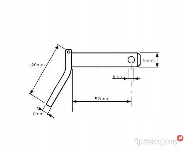 Sworzeń bolec z uchwytem 25x50 mm Kamionna sprzedam