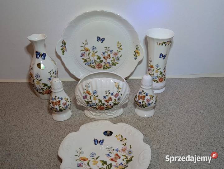 ZESTAW NA STÓŁ Porcelana Aynsley Cottage Garden Piła