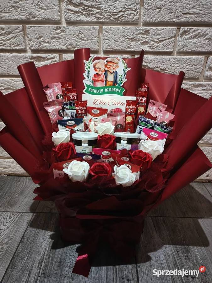 Box ze słodyczy prezent babci i dziadka box z Ratyń