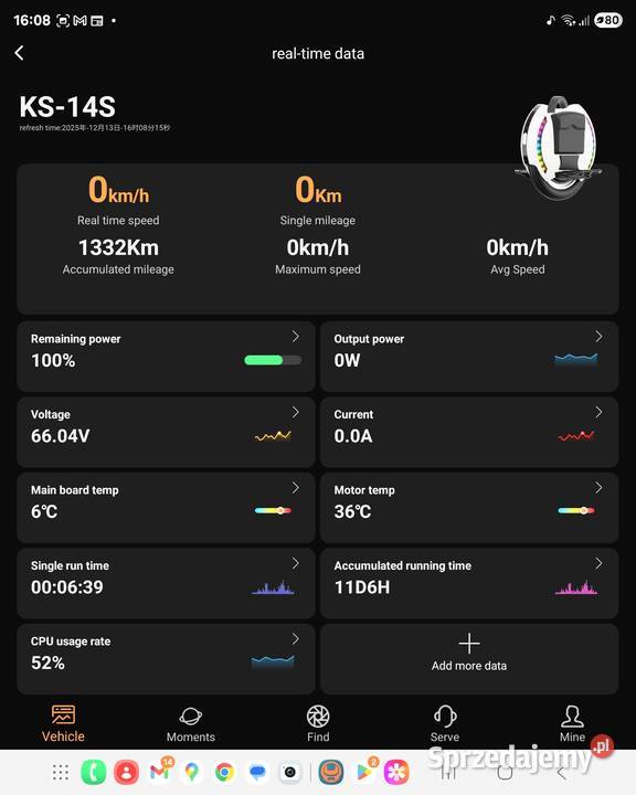 Monocykl Elektryczny EUC KINGSONG KS 14S 840 Wh Mysłowice