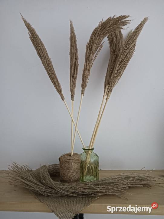 Trawa z naturalnej juty beżowy Skawina