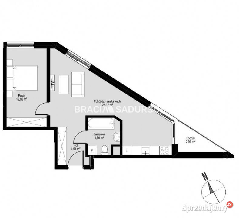 Mieszkanie Kraków Józefa Łepkowskiego 47m2 2