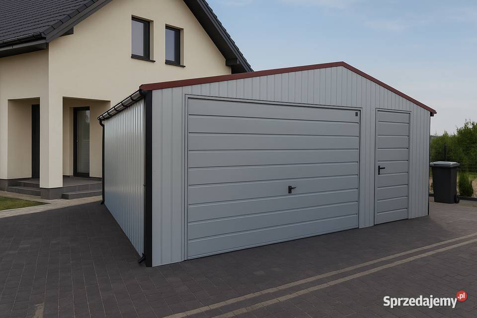 Garaż Blaszany 5x5 5x6 5x7 6x6 dwuspadowy Biały Nasielsk