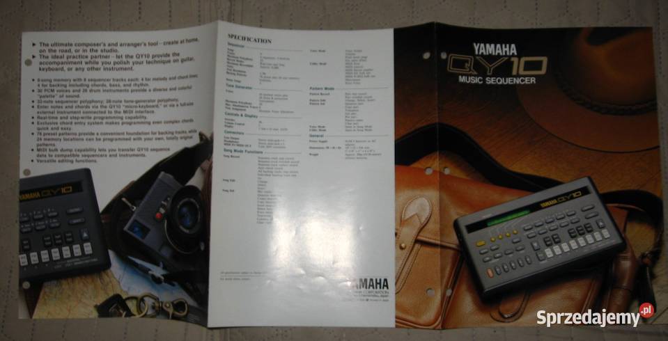 Yamaha QY10 Music Sequencer broszura Instrumenty klawiszowe i MIDI Kępice sprzedam