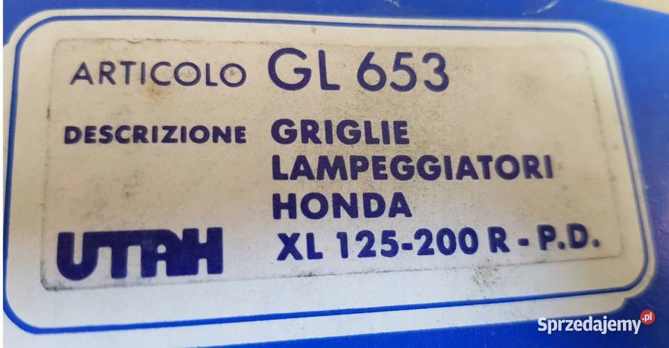 OSŁONA KIERUNKOWSKAZÓW KIERUNKÓW HONDA XL 125 Bielsk Podlaski sprzedam
