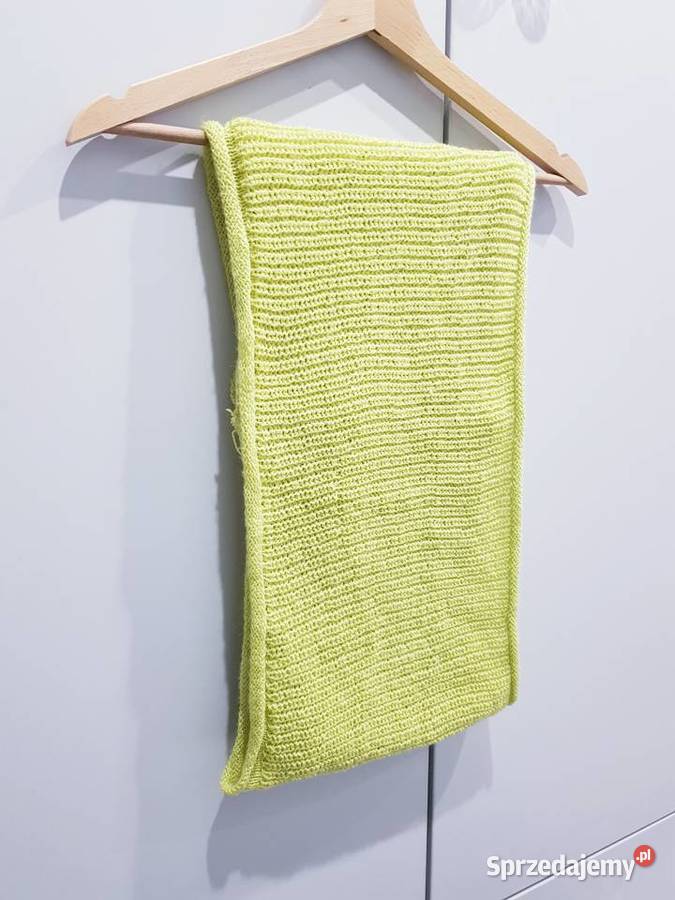 Seledynowy komin ze złotą nitką Dąbrowa Górnicza sprzedam