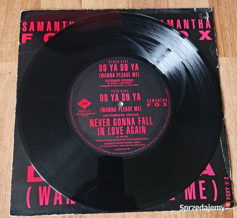 Samantha Fox Do Ya Do Ya 12 Maxi UK EXVG małopolskie sprzedam