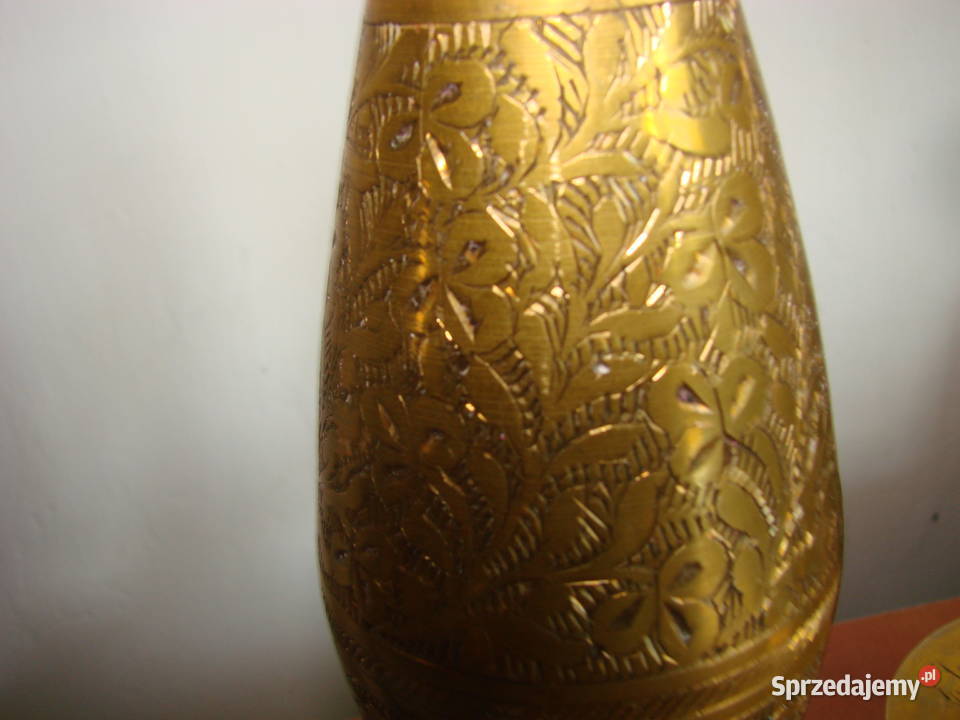 mosiężny orientalny wazon indyjski pomorskie Pruszcz Gdański