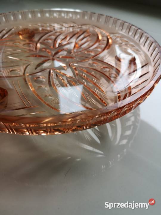 Patera rozalinowa Art Deco Toruń