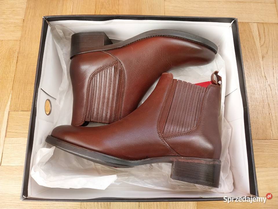 Botki damskie DUNA brązowe elegancja w inna Wałbrzych sprzedam