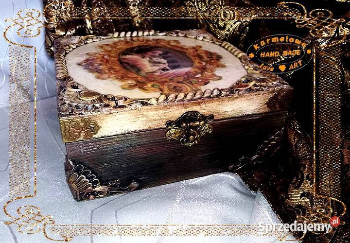 Szkatułka na biżuterię decoupage rękodzieło Warszawa