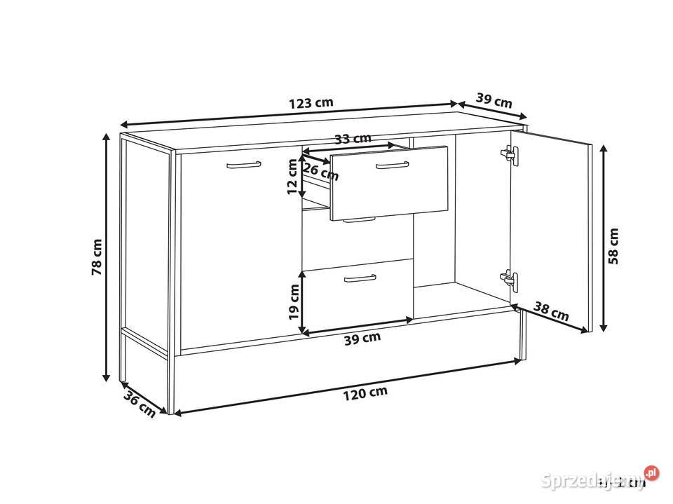 Wielofunkcyjna dekoracyjna komoda dolnośląskie