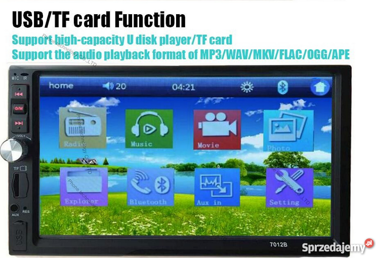 Radio 7012B 2 din 7 dvdMP 5 kamera cofania Radioodtwarzacze