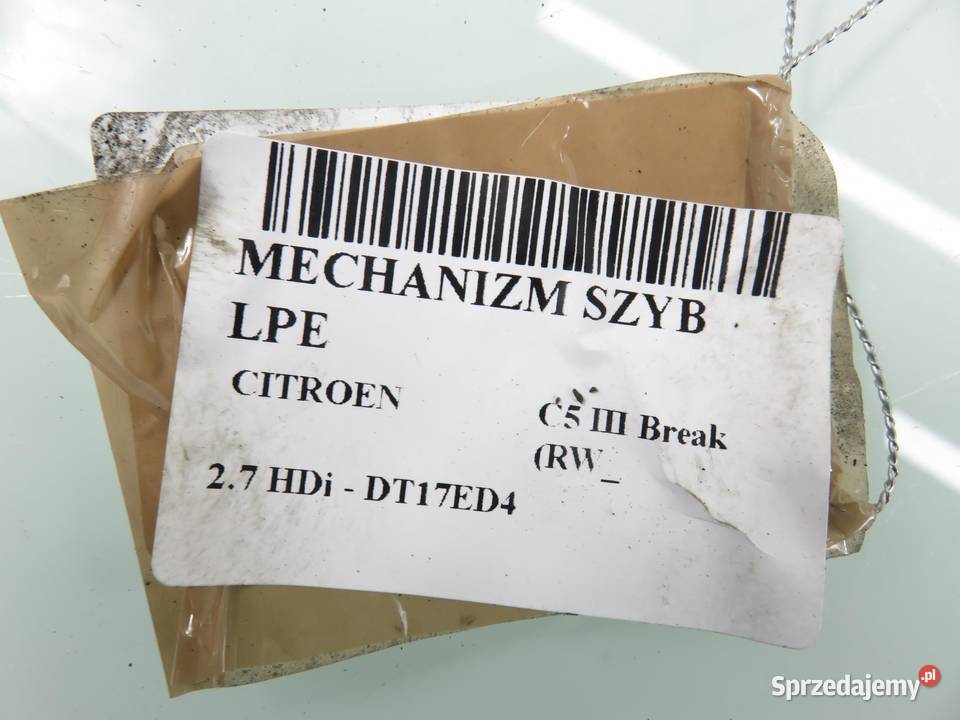 PODNOŚNIK SZYBY LEWY PRZEDNI CITROEN C5 III Mechanizmy opuszczania szyb