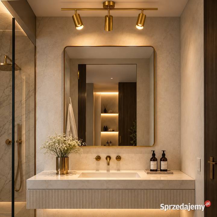 Złota Lampa Sufitowa Glamour Modern Designerska Warszawa