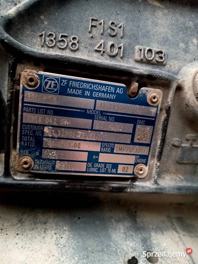 Skrzynia biegów MAN TGX TGS 12TX2621 TD świętokrzyskie Staszów