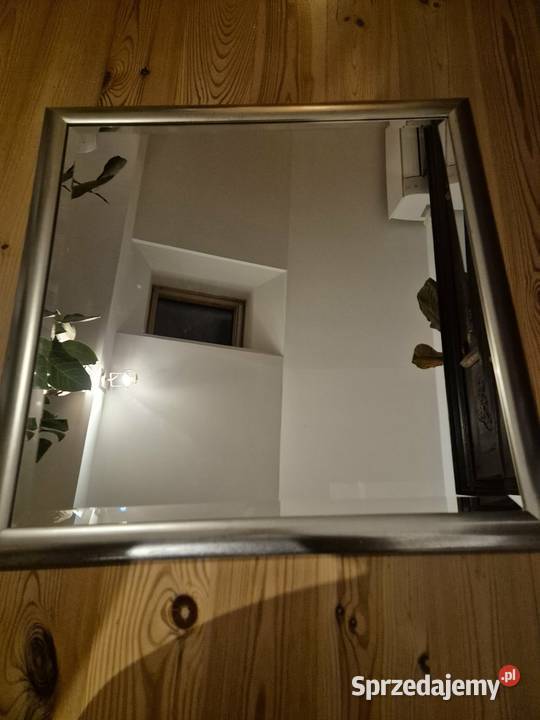 lustro kwadratowe w złotej postarzanej ramie Lustra Warszawa sprzedam