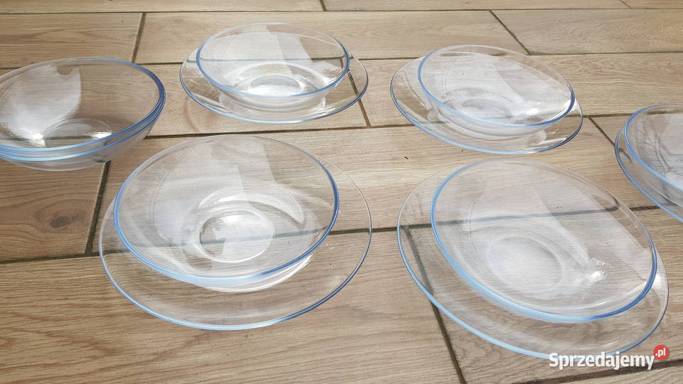 Szklane talerze obiadowe Myszków sprzedam