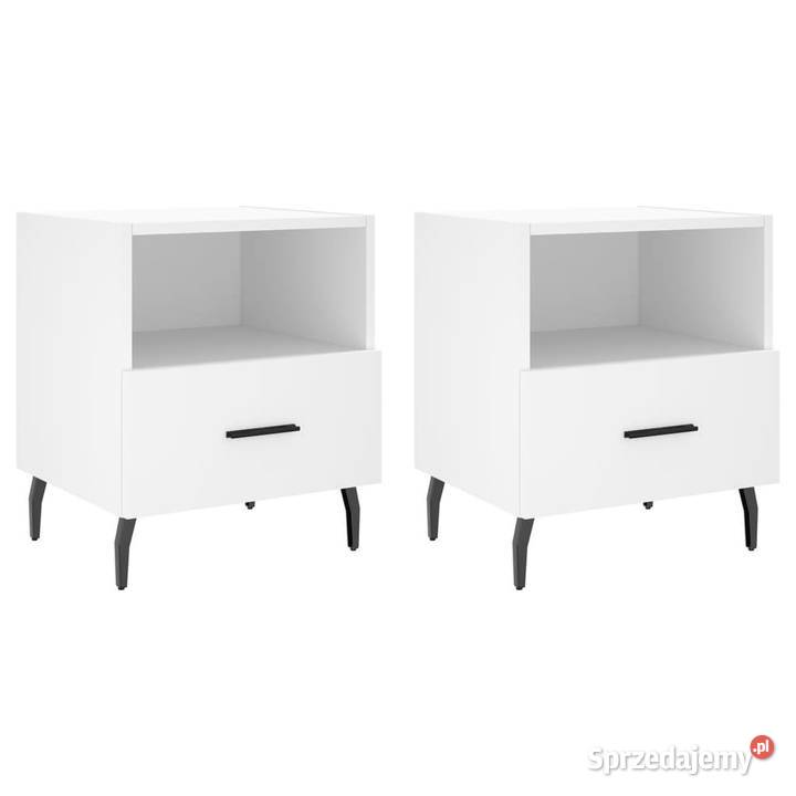Szafki nocne 2 białe 40x35x475 WM827469 Nocne Warszawa sprzedam
