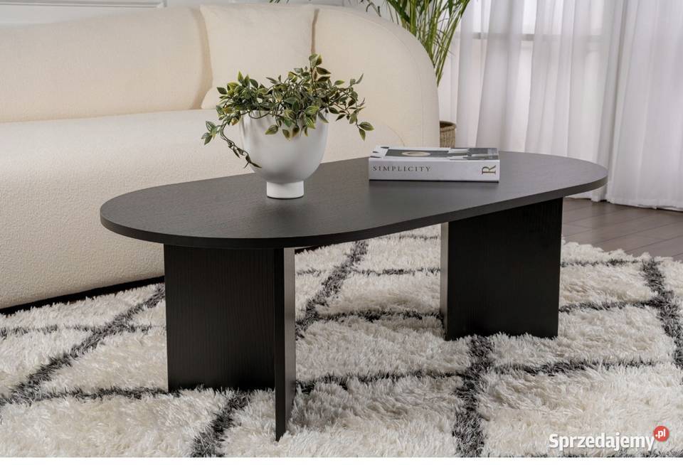 Stolik kawowy czarne drzewo Lipa