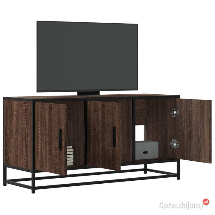 Szafka pod TV brązowy dąb 100x35x50 WM848833 Warszawa sprzedam