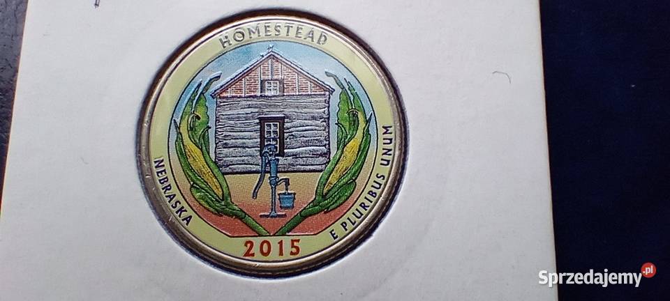 Stare monety 25 cent 2015 USA 14 podkarpackie Lesko