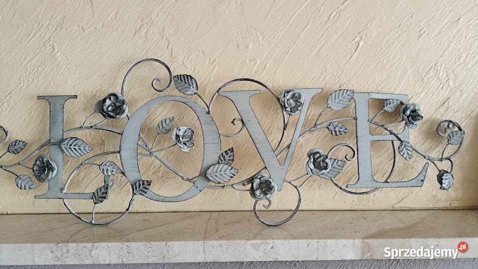 Metaloplastyka dekoracja na ścianę LOVE lubelskie Zamość