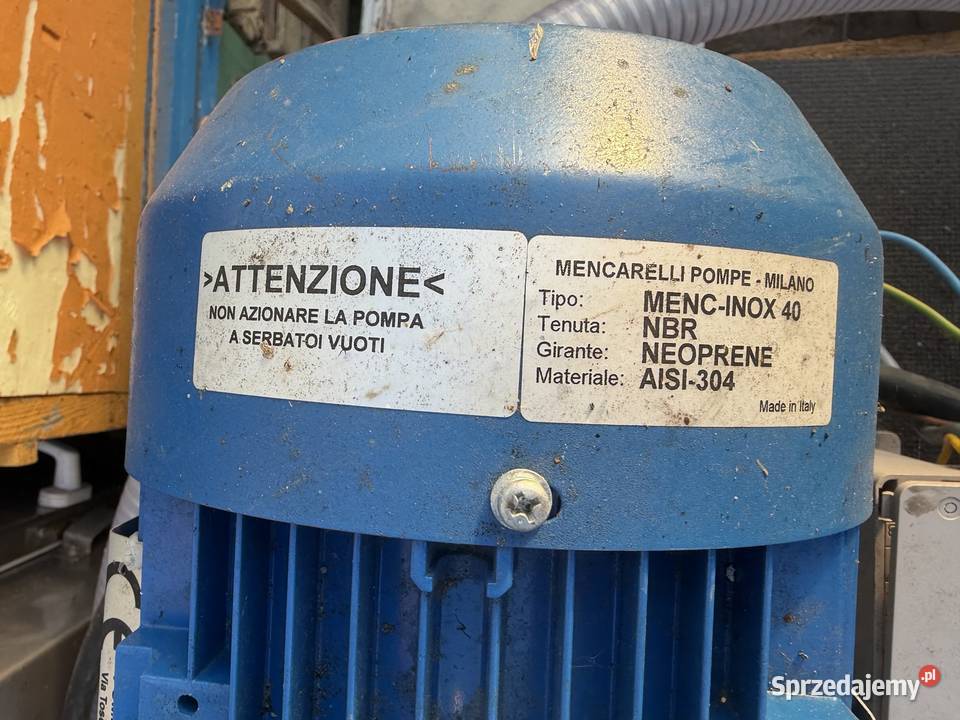 Pompa do miodu Mencarelli MENCINOX 40 z sprzedam