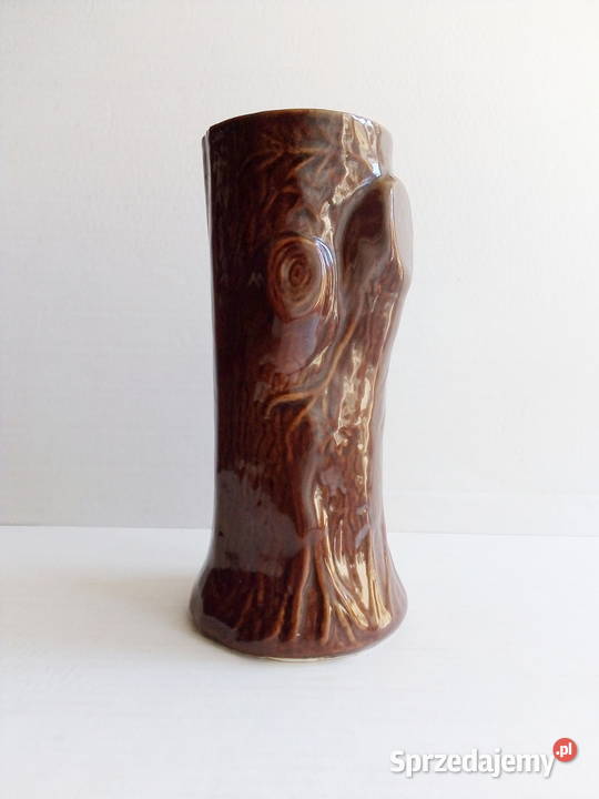 wazon pień pieniek porcelit vintage PRL Wazony Częstochowa