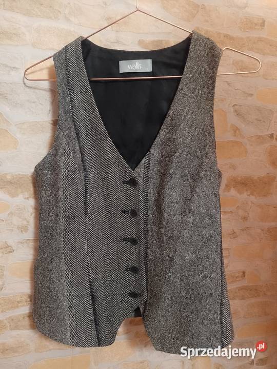 40L Wallis Wełniana kamizelka garniturowa z