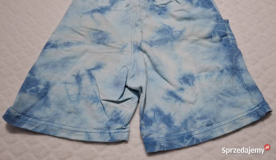 Krótkie spodenki chłopięce niebieskie melanż