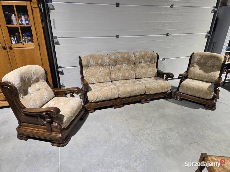 Masywny dębowy zestaw wypoczynkowy 311 Sławoszewek