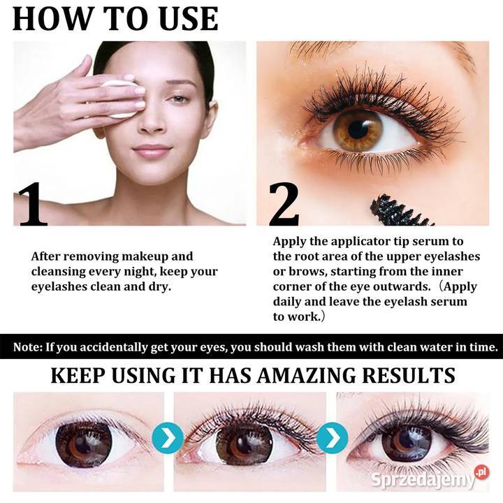 Serum do rzęs 100 Olej rycynowy Szczoteczka mazowieckie