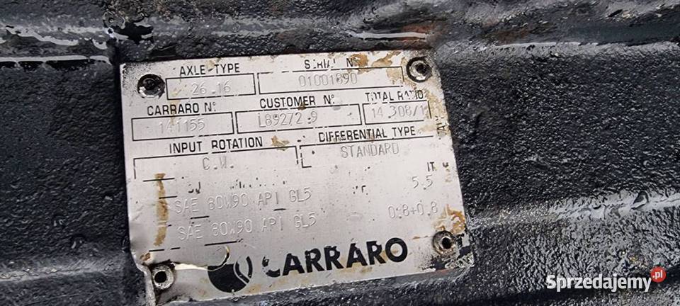 MOST TYŁ ŁADOWARKA BOBCAT T2556 2616 CARRARO Lipno