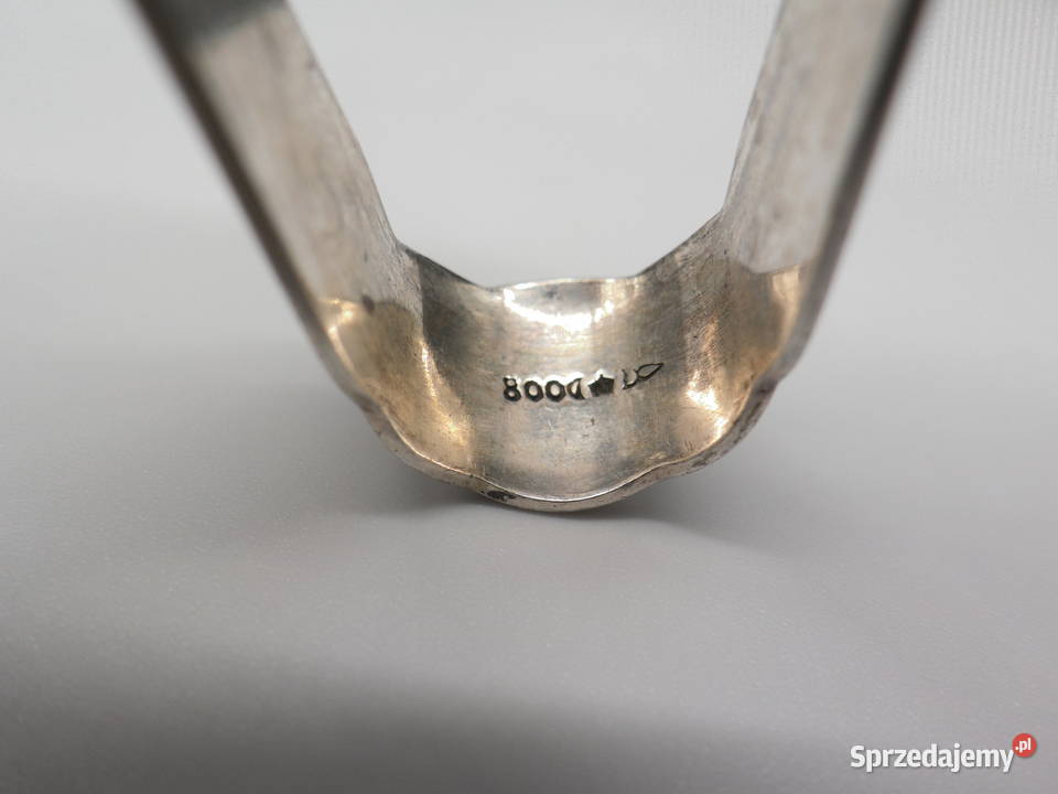 Srebrne szczypce do cukru pr 800 waga 20 gram Raszków