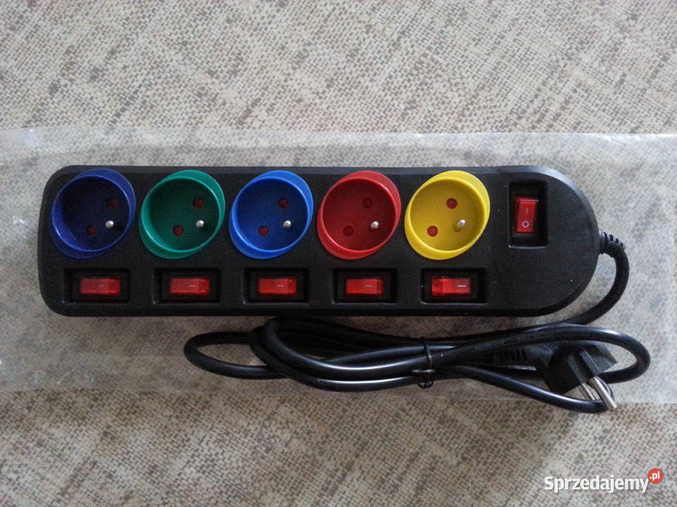 PRZEDŁUŻACZ listwa zasilająca 5niezależnych