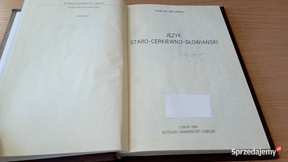 Język staro cerkiewno słowiański Tadeusz pomorskie Gdańsk sprzedam