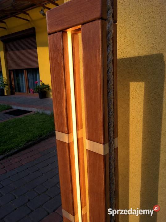 Lampa Drewniana LED RGB 110 Handmade Pilot Loft łódzkie Gajewniki-Kolonia