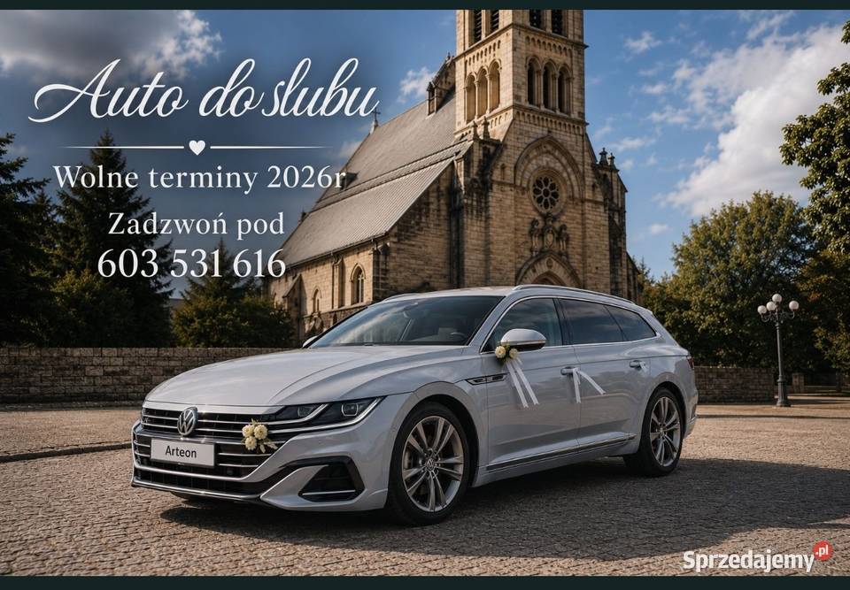 Auto do ślubu VW Arteon R line shooting break Śluby, wesela, przyjęcia Bełchatów