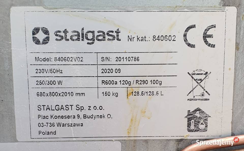 Szafa chłodniczomroźnicza 222512 Warszawa